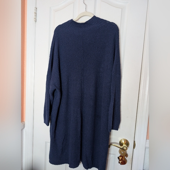 NWOT Free People Beach Blue Coco Pullover Sweater Open Front Tunic Size Large - Picture 5 of 7